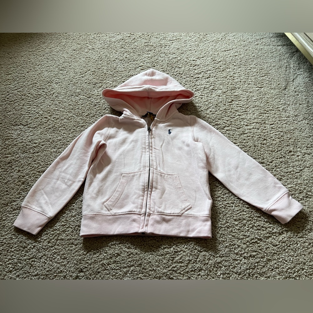pink Polo zip up